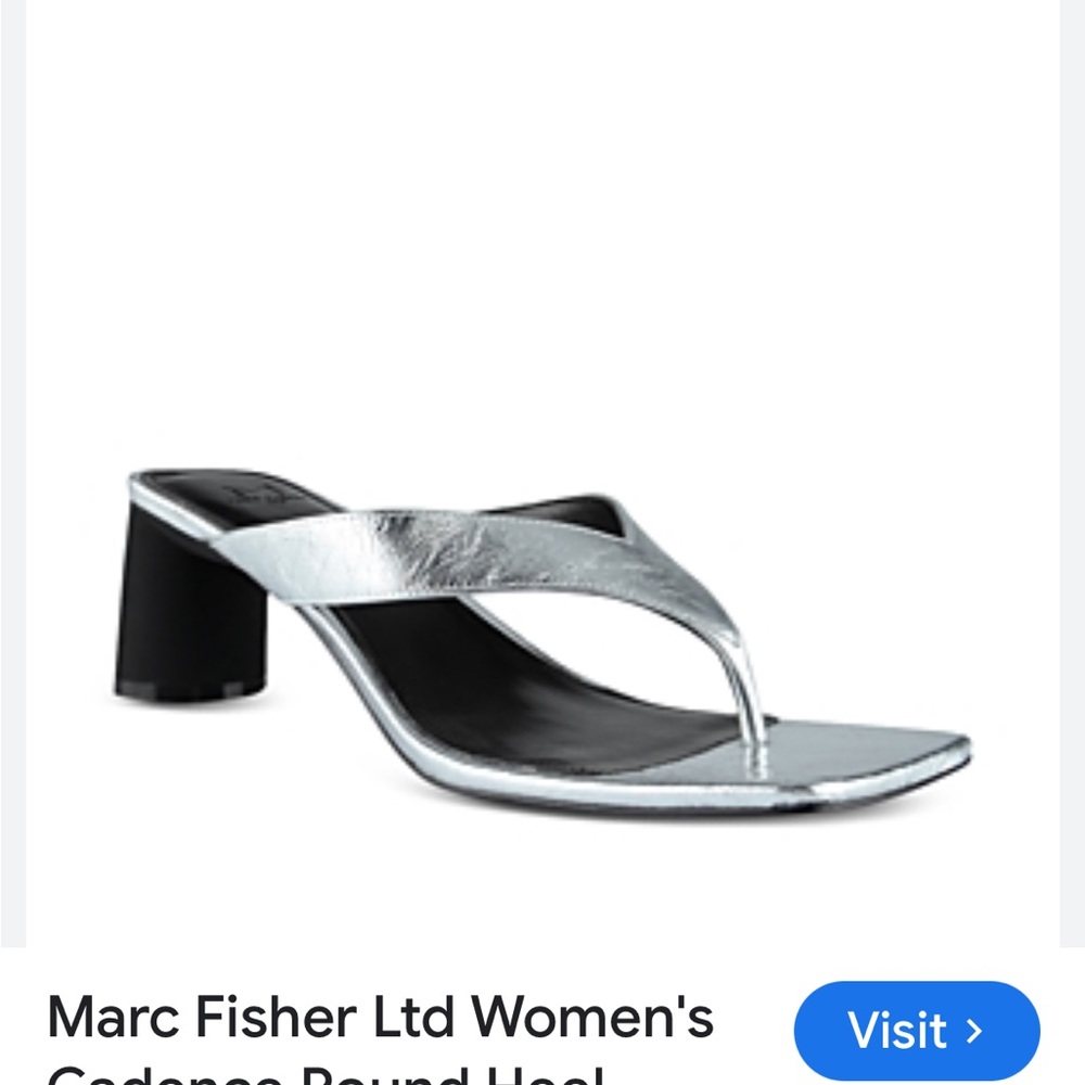 Marc Fisher Silver and Black Heels
